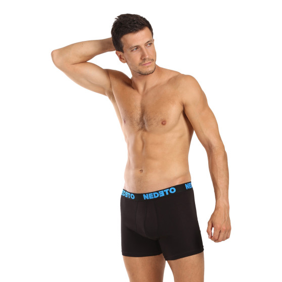 5PACK herenboxershort Nedeto zwart (5NB003)