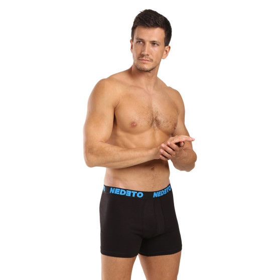 5PACK herenboxershort Nedeto zwart (5NB003)