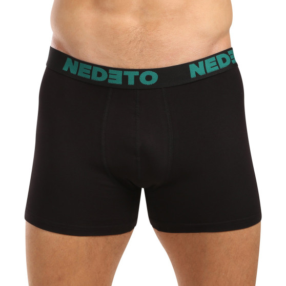 3PACK herenboxershort Nedeto zwart (3NB003b)