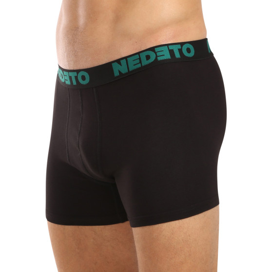 3PACK herenboxershort Nedeto zwart (3NB003b)