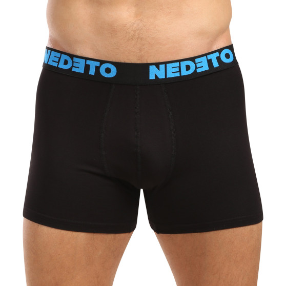 3PACK herenboxershort Nedeto zwart (3NB003b)