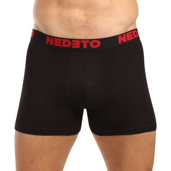 3PACK herenboxershort Nedeto zwart (3NB003b)