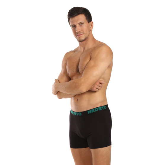 3PACK herenboxershort Nedeto zwart (3NB003b)