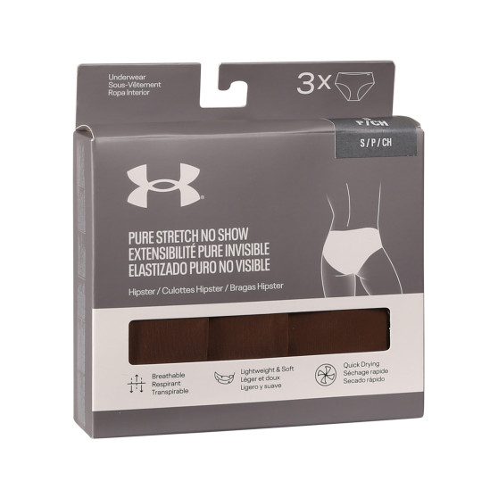 3PACK Dames slip Under Armour bruin (1383895 625)