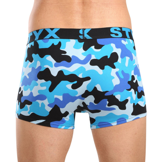 Styx Herenboxershort kunst sport rubber camouflage blauw (G1850)