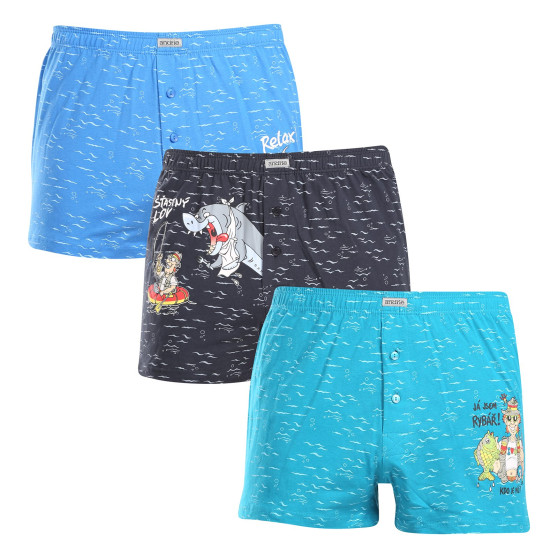 3PACK Herenboxershort Andrie veelkleurig (PS 5826)