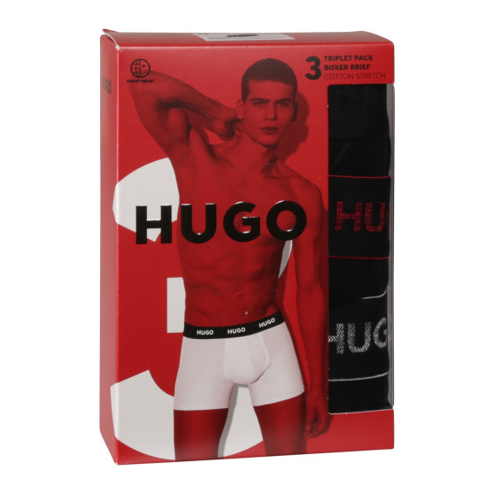 3PACK herenboxershort HUGO zwart (50517886 991)